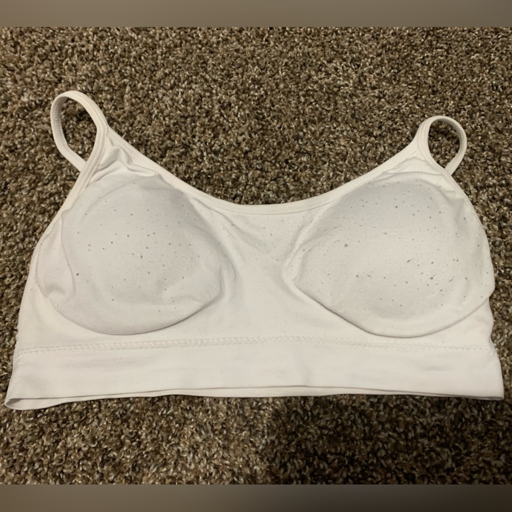 White lightly lined bralette